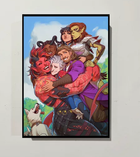 【全新包邮】博德之门3  同人艺术画 装饰...