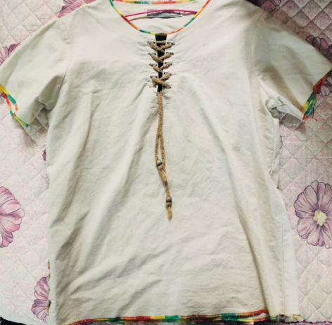 民族风半袖 上衣 棉麻 潮男潮服 胸围90...