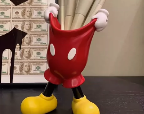 创意卡通米奇提裤衩学生笔筒多功能化妆刷收纳...