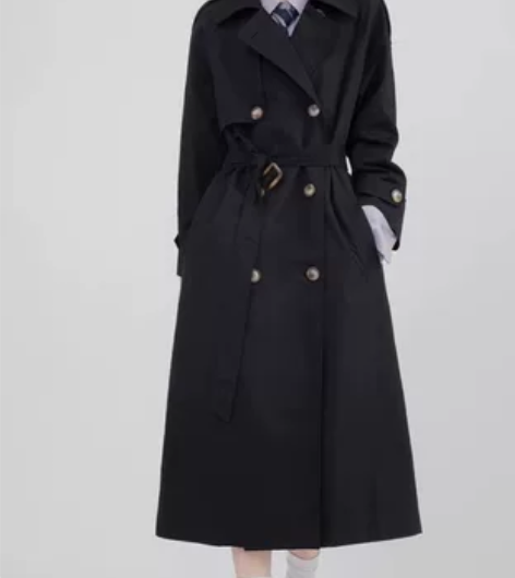 【几乎全新】【女士长款西装风衣】 -学院风...