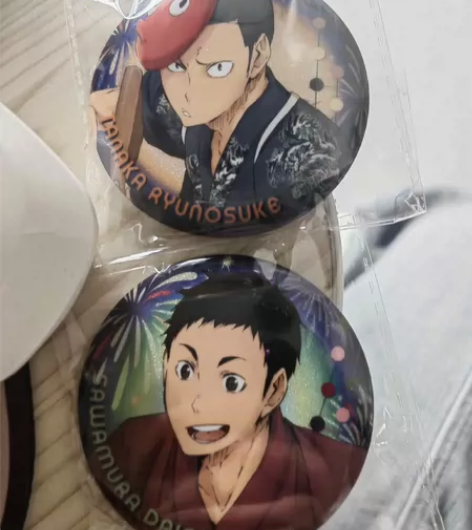 正版 星河动漫 排球少年和服系列 双闪徽章...