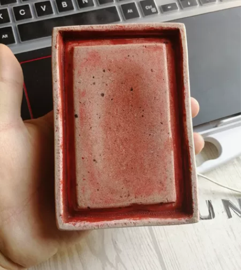 清中期青花杂宝砚台，瓷砚台路份属实不低，也...