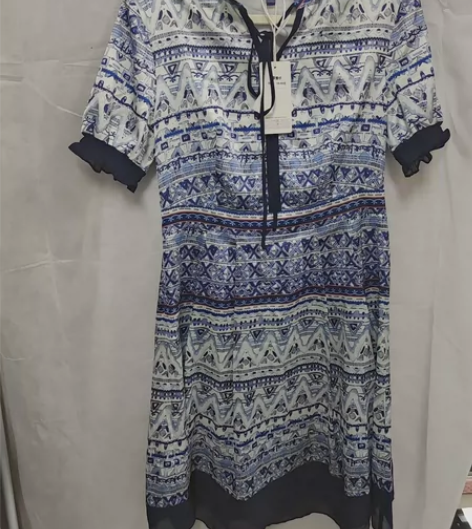 音儿商场同款女装夏新款时尚中长款印花收腰连...