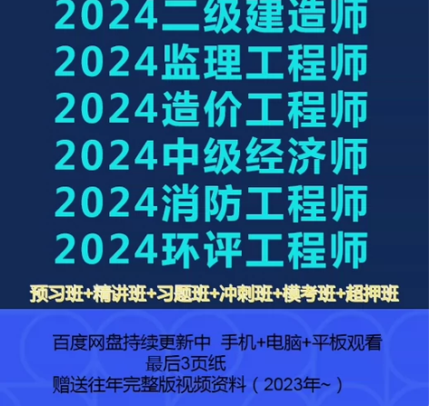 2024年 一级建造师、二级建造师视频视频...