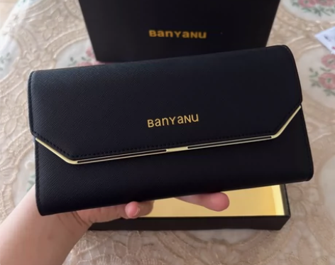 ?班亚奴钱包女长款三折2023新款大容量真...