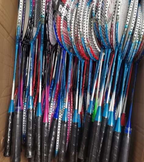 克洛斯威 铁合金 双拍 两只 羽毛球拍 库...