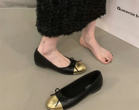 平底法式小香风单鞋女鞋子2023新款春秋冬...