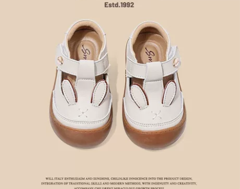 书萌真皮婴儿鞋子春秋0一2岁小童单鞋女软底...