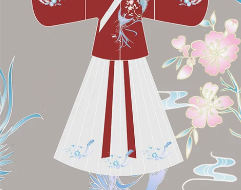 ?艺缕原创正品【鸾凤】交领汉服女琵琶袖明制...