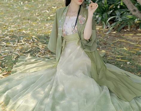 ?柒邑汉服女明制合领衫【玉茗茶】原创中国风...
