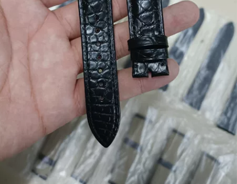 鳄鱼皮手表带真皮表链男女款通用真皮表带 用...