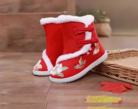 【低价处理】女童绣花鞋 冬季老北京布鞋中国...