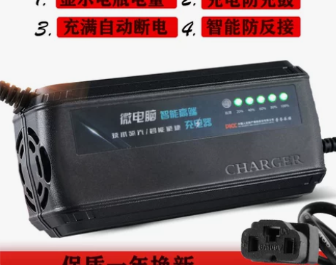 电动车电瓶充电器48V12AH爱玛雅迪铅酸...