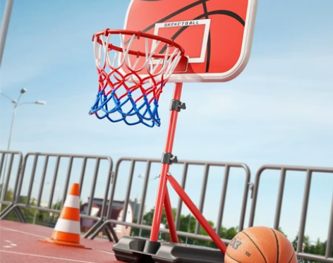 【狂欢价】儿童篮球架可升降室内投篮框球框家...