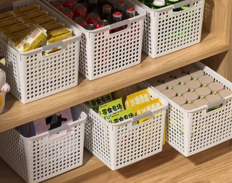 收纳箱家用百搭桌面杂物储物框化妆品玩具零食...