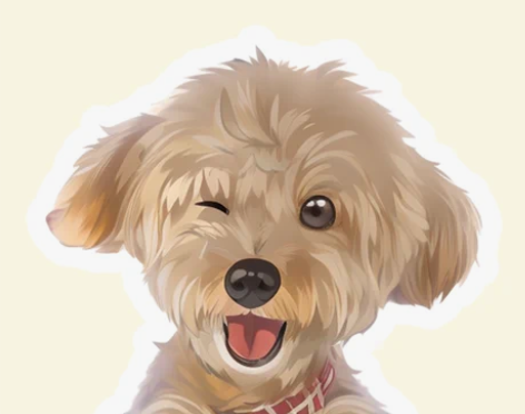 Halobabe电子手绘猫咪狗狗宠物画像卡...