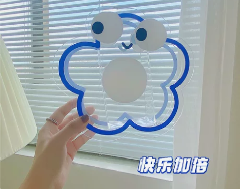 ?可爱创意笔筒办公室桌面艺术透明摆件亚克力...