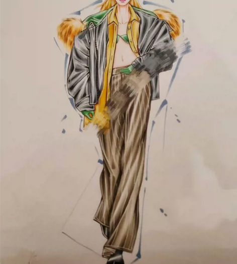 代画服装设计图效果图 [五角星]接线稿 [...