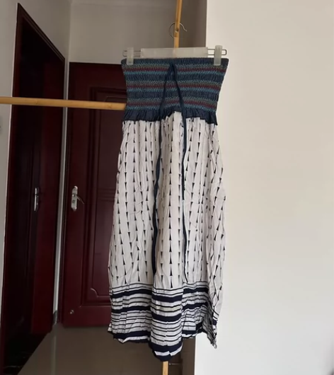 民族风两穿连衣裙（抹胸连衣裙和半身长裙，单...