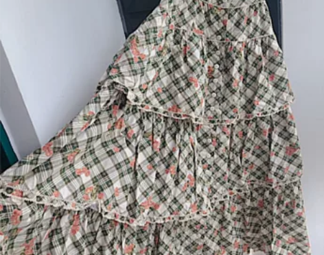 ph背带sk田园风中古pink house...