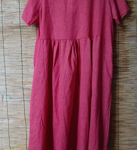 连衣裙 这是一款布裙，轻薄。M码。没有弹力...