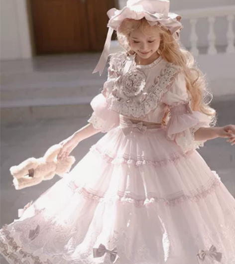 羊羊羊兰兰兰四时花粉咖色 长款xs帽子赠品...