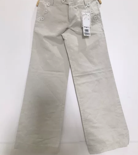 全新棉麻?直筒裤 米白色 日系棉麻裤 文艺...