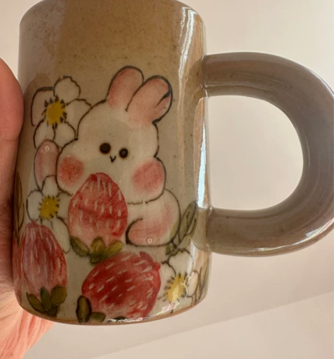 全新景德镇陶泥陶瓷粗把杯，手工拉胚，老味厚...