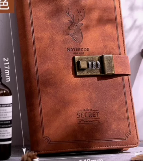 【工厂直销】A5复古密码本带锁日记本加厚密...