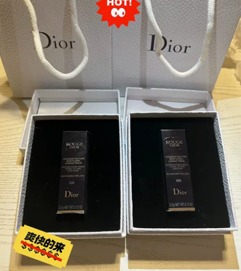 全新迪奥(DIOR)烈艳蓝金口红缎光999...