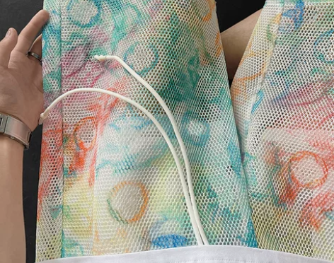 美式短裤设计感小众hiphop满印渐变网眼...