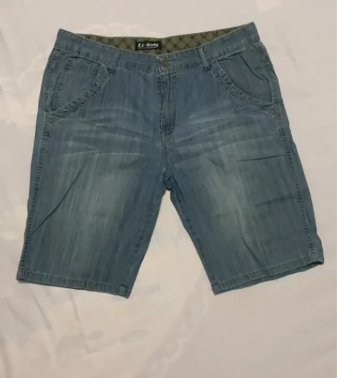 ZJ-BODY男式牛仔短裤38码，腰围92...