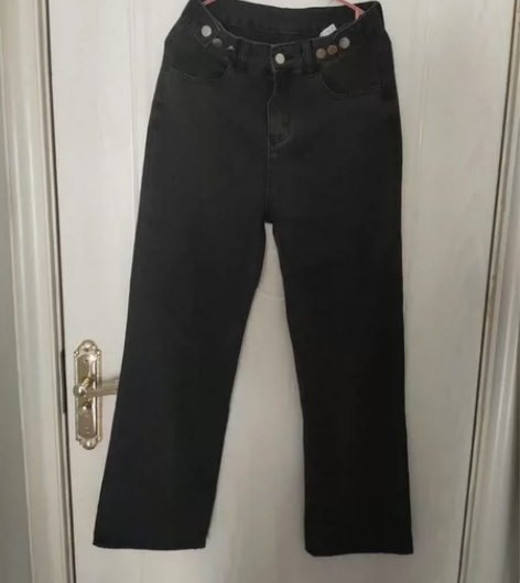闲置全新窄版阔腿牛仔裤，M码，孕前买的一直...