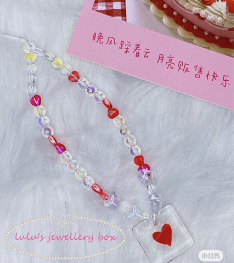 DIY手机链ins风挂绳｜挂件｜夏日风｜晶...