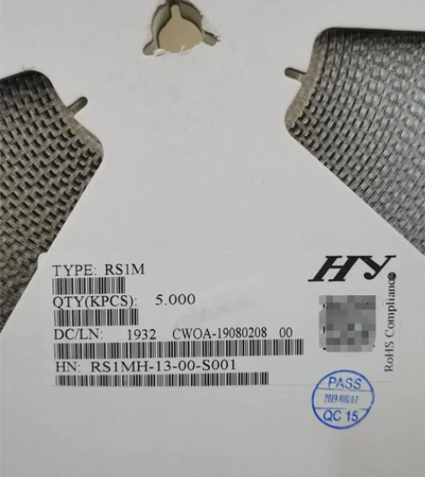 RS1M 全新原装虹扬HY SMA贴片快恢...