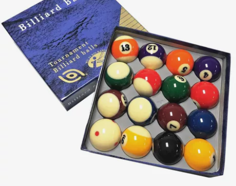 黑八水晶台球子美式十六彩桌球杆斯诺克球子标...