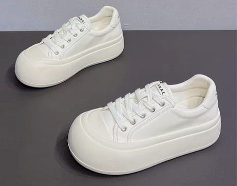 欧洲站大头面包鞋女2023秋冬新款厚底软