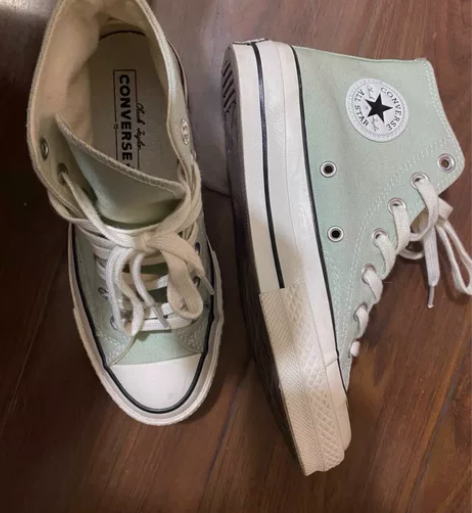 匡威薄荷绿36.5码帆布鞋 没怎么穿过 不...