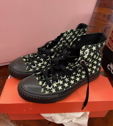 匡威 黑色星星 帆布鞋 9新 保真 保真 ...