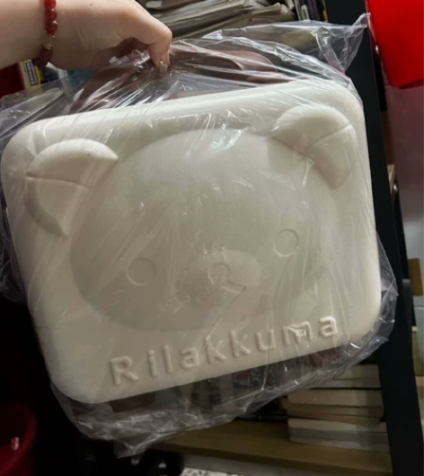 小熊手提行李箱化妆包可挂行李箱卡通硬壳立体...