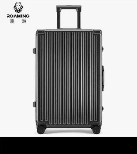 漫游轻音行李箱铝框PC拉杆箱大容量 曜石黑...
