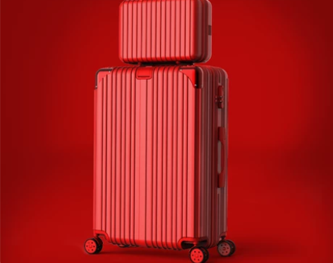 ?新娘结婚红色行李箱拉杆箱出嫁子母箱包陪嫁...