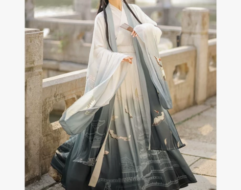 滕王阁汉服女款原创中国风晋制齐腰襦裙魏晋风...