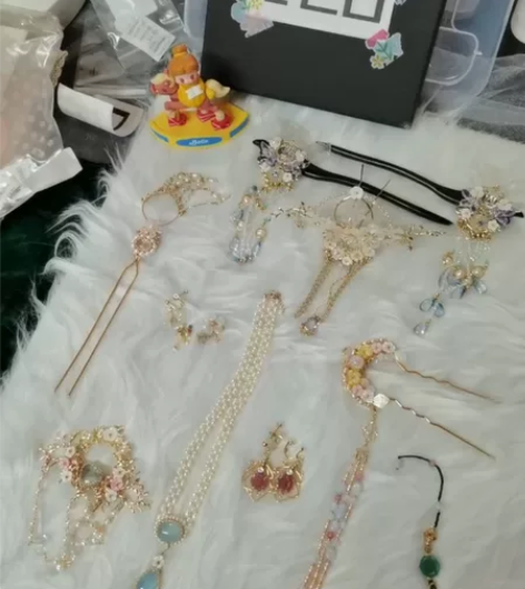 古风发饰发夹耳夹发簪木簪U簪手链手镯半出坑...