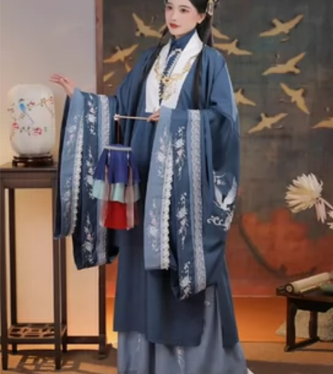 清梳原创云鹤辞明制汉服 仅披风l码无明显瑕...