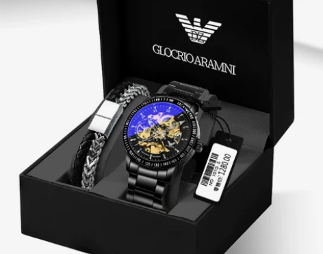 阿玛妮名牌手表男士机械表学生潮流镂空全自动...