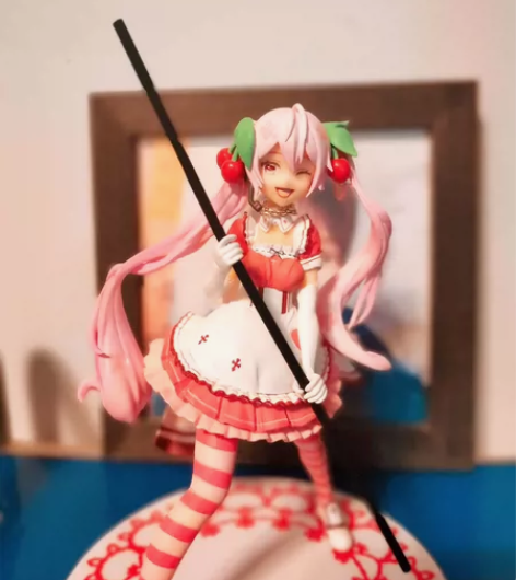 Miku樱初音粉色女仆初音未来魔改手办 均...