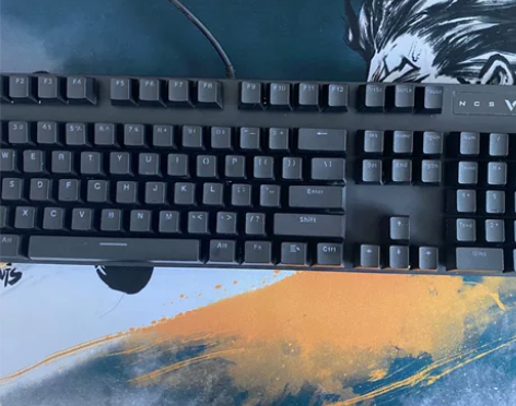 雷柏108键黑轴机械键盘,型号:v500p...