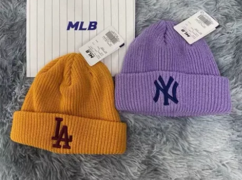 洋基队毛线帽百搭情侣mlb保暖帽外出运动帽...