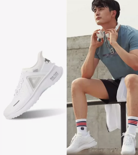 匹克态极2.0 pro跑步鞋鞋一脚蹬白色运...